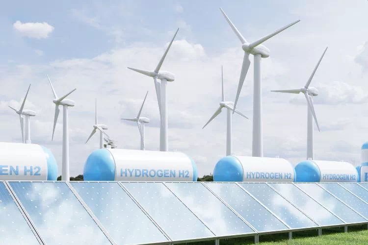 Énergie éolienne et solaire couplée à l'hydrogène