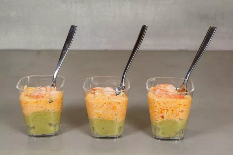 Verrine avocat-crevettes