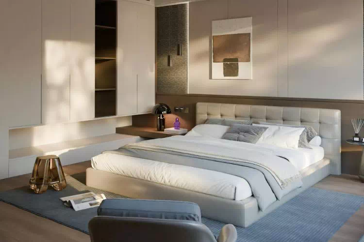 Design minimaliste pour une chambre à coucher