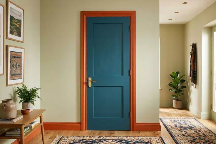 Porte et encadrement en différente couleurs